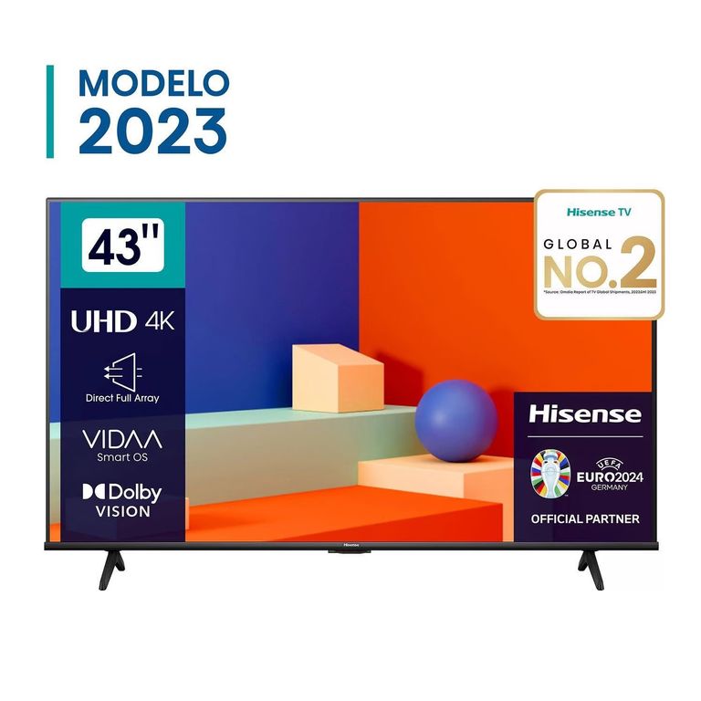 Televisor 43" LED Smart UHD 4K VIDAA 43A6K 2023