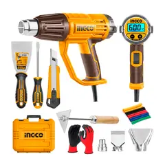 INGCO TOOLS - PISTOLA DE CALOR 2000W INGCO HG2000581 CON MALETA + GUANTE PROTECTOR