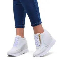 GENERICO - Zapatilla Taco Incorporado 7 1399 5C-55 Color Blanco