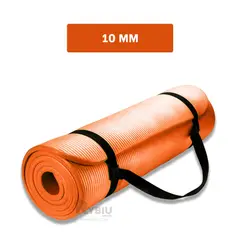 RYBIU IMPORT - Tapete para Ejercicios de 10mm Anaranjado Y+Regalo Stickers