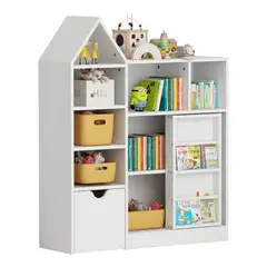 GENERICO - Organizador Juguetero Librero Infantil Susu Blanco Petrox Home