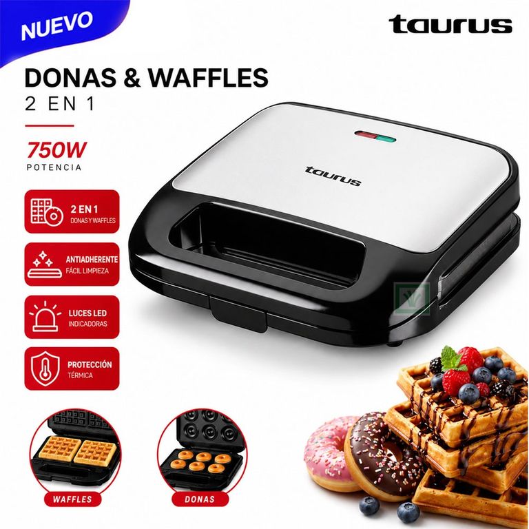 Maquina De Donas & Wafles Mod Dofles 2 En1