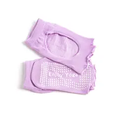 GENERICO - Medias Antideslizantes para Yoga Sin Dedos Lila