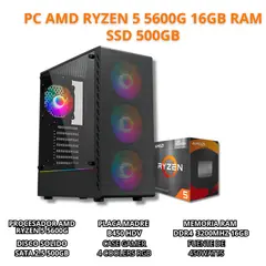 PC RYZEN 5 5600G 16GB RAM SSD 500GB