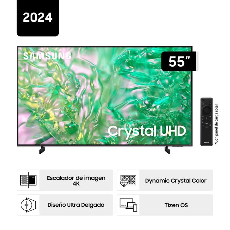 TELEVISOR 55 UN55DU8000GXPE SMART TV 4K CON CONTROL DE VOZ NEGRO 2024