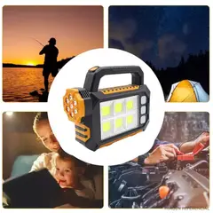 GENERICO - Linterna Lampara Solar Led Recargable USB para Acampar