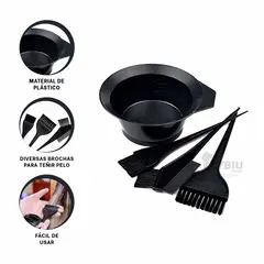 RYBIU IMPORT - Pack para Teñimineto en Negro Y+Regalo Ligas para Peinar