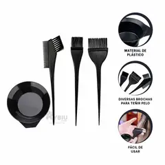 RYBIU IMPORT - Pack de Brochas en Color Negro Y+Ligas de Regalo