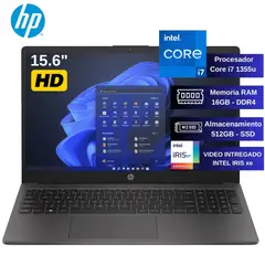 HP - Laptop 250 G10 Intel Core i7-1355U Ram 16GB SSD 512GB 15.6"HD FreeDos 3.0
