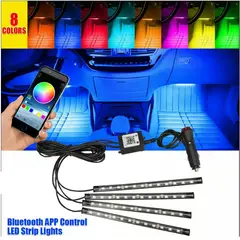 SEISA - Luces Led para Interior de Auto Luz Carro con Bluetooth
