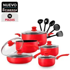 FINEZZA - Set de Ollas Antiadherentes FZ-1655T Rojo