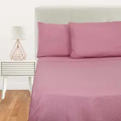 GENERICO - PACK DE 2 JUEGOS DE SABANAS QUEEN PRINT 100% POLIÉSTER KAZ HOME