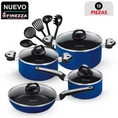 FINEZZA - Set de Ollas Antiadherentes FZ-1612T Azul