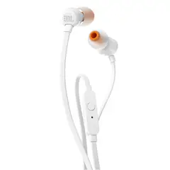 JBL - Auriculares T110 Internos Micro Sonido Fiel Blanco - JBLT110WHT
