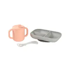 BEABA - Estuche de Aprendizaje + Taza Pink -