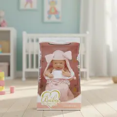 GENERICO - Muñeca bebé recién nacida SoLovey Manta de Conejo Rosa