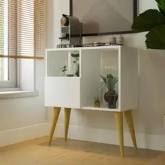 R&R MUEBLES - Recibidor Vintage Annette Blanco 1 Puerta