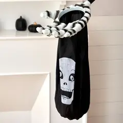 KAST PE - Pack x12 Mano Recolectora Calavera Negro Halloween + Vela