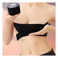 RYBIU IMPORT - Cinta Elevador de Busto Discreto en Negro Y+Papel de Regalo