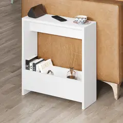 GENERICO - Mesa Lateral Organizadora Rupia Blanco R&R MUEBLES