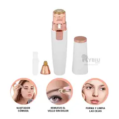 RYBIU IMPORT - Epilator Elegante de Chica en Tono Blanco Y+Ligas de Regalo_123