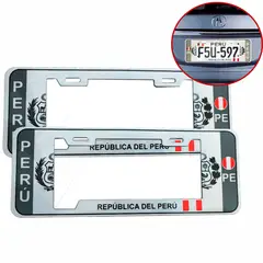 GENERICO - Porta Placa Modelo Europeo Escudo Blanco