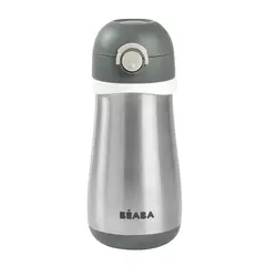 BEABA - Botella de Acero Inoxidable 350 ml Mineral Grey -