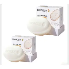 BIOAQUA - PACK 2 JABON ACLARANTE DE ARROZ 100G