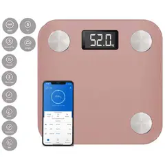 PERSONAL SCALE - Balanza Digital Inteligente 12 Lecturas Guinda.