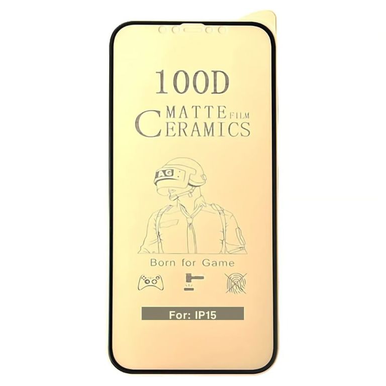 Mica de Ceramica Mate Para iPhone 15
