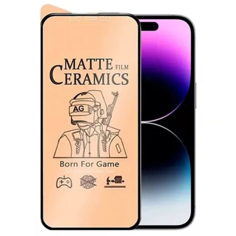 Mica de Ceramica Mate Para iPhone 15 Pro