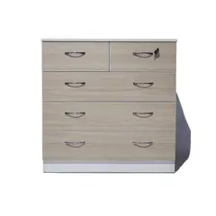 MUEBLES MACRUMO - Cómoda 5 Cajones Arena con cajón con seguro - Armado