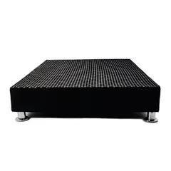 MUEBLES MACRUMO - Box Tarima Reforzado 2 Plz Negro Impermeable / Inc almohada