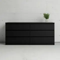 GENERICO - Comoda Moderna Sagara Negro R&R MUEBLES