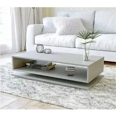 GENERICO - Mesa de Centro Moderna Xavi Gris R&R MUEBLES