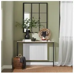 GENERICO - Mesa Consola Moderna Lout Marrón ClaroNegro R&R MUEBLES