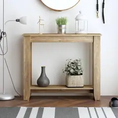 GENERICO - Mesa Consola Moderna Chaplin Marrón Claro R&R MUEBLES