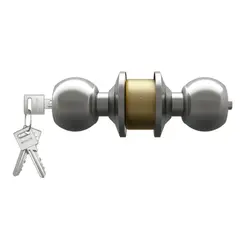 GENERICO - Cerradura Pomo Dormitorio Acero Inoxidable SCOLTA