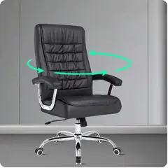 OFIDEAS - Silla de Oficina Giratoria Presidente Shinny II Color Negro