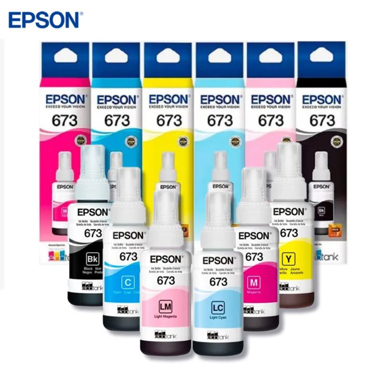 Kit Tinta Originales T673 6 Colores