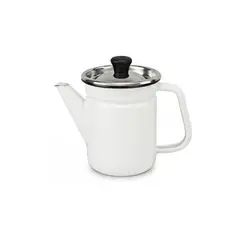 RECORD - Cafetera Acero Vitrificado Baja clásico blanco