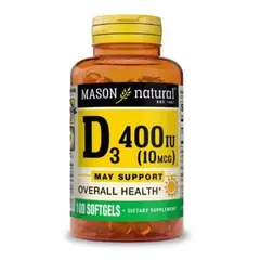 MASON NATURAL - VITAMINA D3 400 IU (10 MCG)(100 SOFTG)