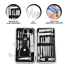 RYBIU IMPORT - Kit Multiuso Pedicure y Manicure en Negro Y+Gift Stickers