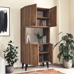 TU MESITA - Librero Armario Bogota color Marrón 4 puertas