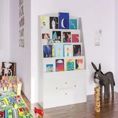 TU MESITA - Librero Infantil Yumi color Blanco 2 puertas 2 cajones