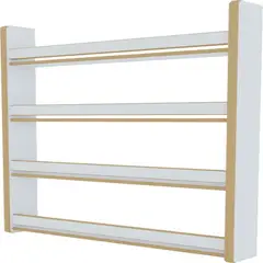 TU MESITA - Librero Infantil Flotante Leo color Blanco 4 niveles