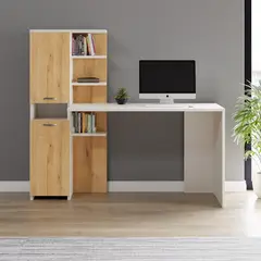 GENERICO - Escritorio Moderno Genzo Marrón y Blanco R&R MUEBLES