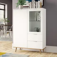 R&R MUEBLES - Aparador Moderno Jabu Blanco
