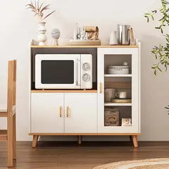 R&R MUEBLES - Mueble de Microondas Moderno Lita 3 Puertas