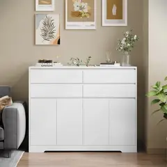 R&R MUEBLES - Aparador Vajillero Yunsu Blanco